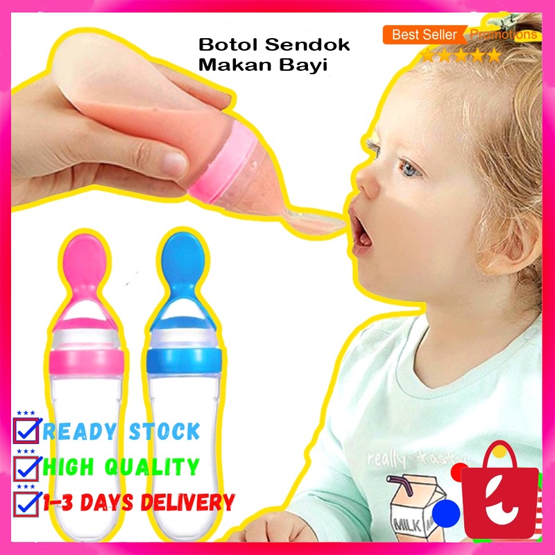 Botol Sendok Makan Bayi Baby Peralatan Bayi Spoon Feeder