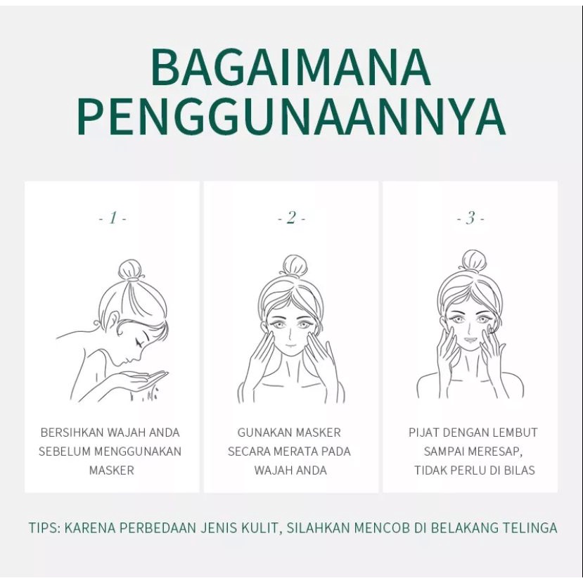 LAIKOU Masker Wajah Centella Asiatica Menenangkan Sleeping Mask Malam Pelembab 3ml