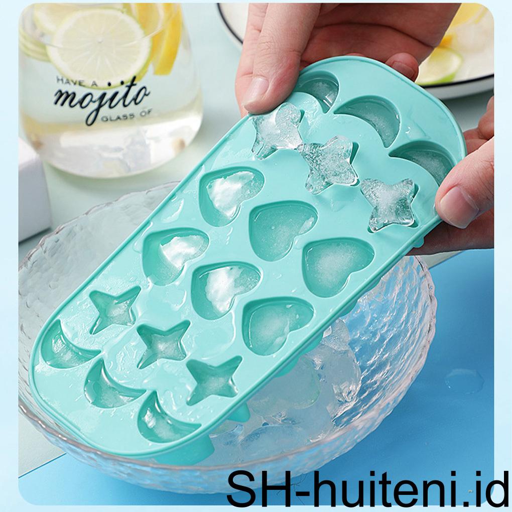 Ice Cube Tray Freezer Silikon Dapur Jelly Cetakan Pembekuan Hati Bintang Bulan Icing Food Mold Washable Maker Untuk Rumah Tangga