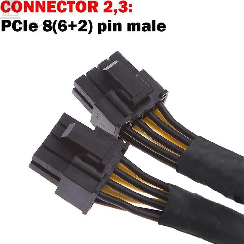 AUGUSTINA Kabel Power High Quality GPU 8pin (6+2) Male Female to Male PCIe Adaptor 8pin Female to Dual 8pin (6+2)