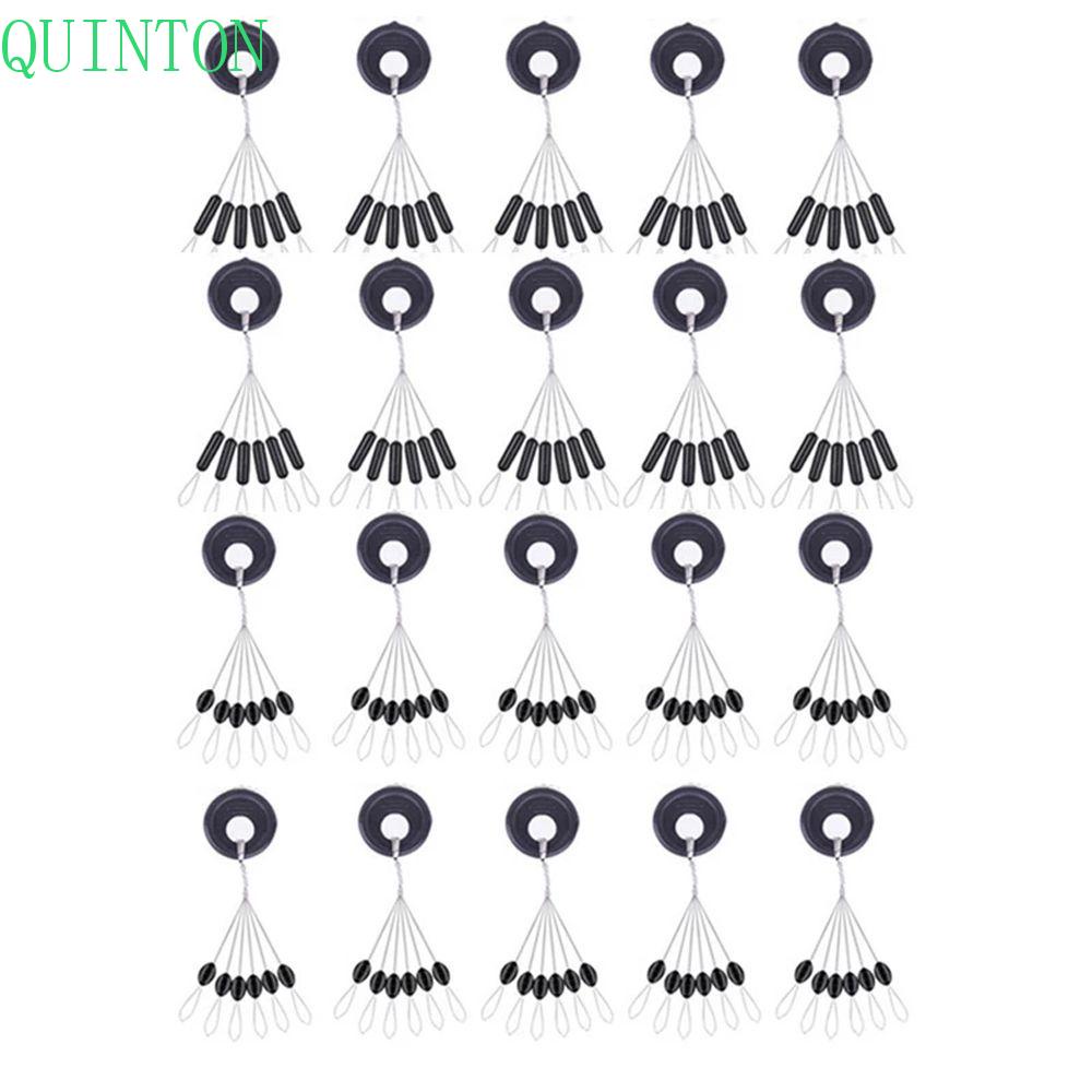 QUINTON Memancing Space Beans 600 Pcs Aksesoris Pancing Fly Fishing Pelampung Karet Tali Pancing Berhenti Pelampung Pancing Oval