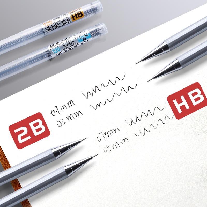 [Harga Grosir] 1pc 0.5 /0.7 /0.9mm Refill Lukisan Kapasitas Tinggi/Timah Pensil Otomatis/Inti Pengganti Pensil Tulisan/Perlengkapan Sekolah Kantor/Alat Tulis Siswa