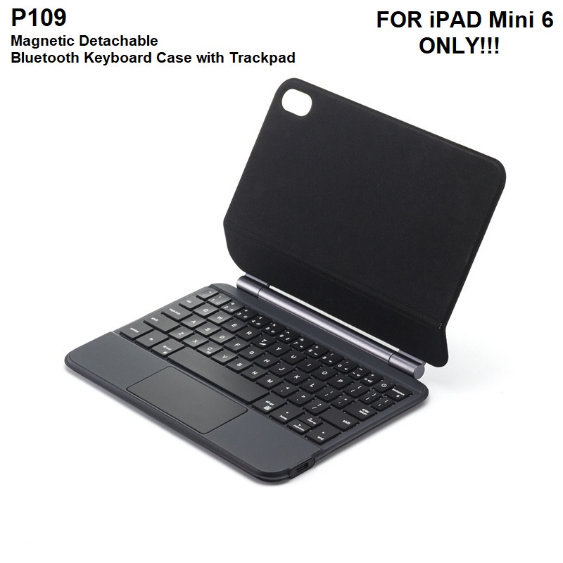 AKN88 - P109 - iPad Mini 6 Detachable Bluetooth Mini Keyboard Case Touchpad