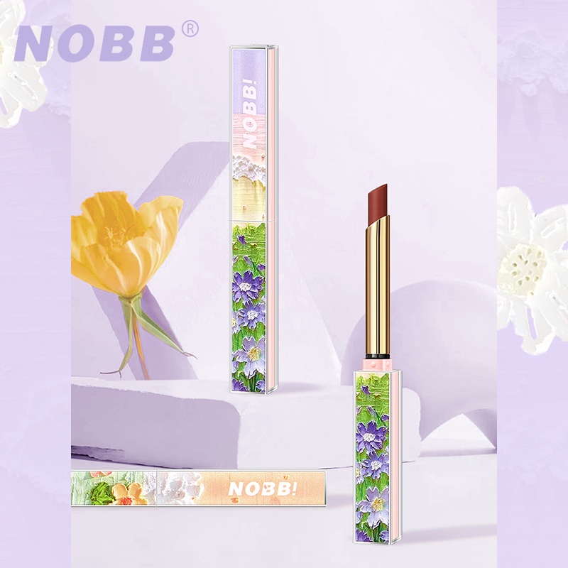 ★ BB ★  NOBB！Oil Painting Velvet Air Lipstick Matte Lasting Moisturizing Small Square Tube Lip Cream N23503