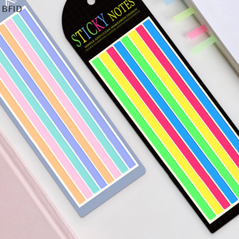 [BFID] Stiker Index Macaroon Color Post Note Transparan Neon Index Tabs Bendera Sticky Note Alat Tulis Alat Bantu Baca Sticker Sorot Perlengkapan Kantor Sekolah [ID]