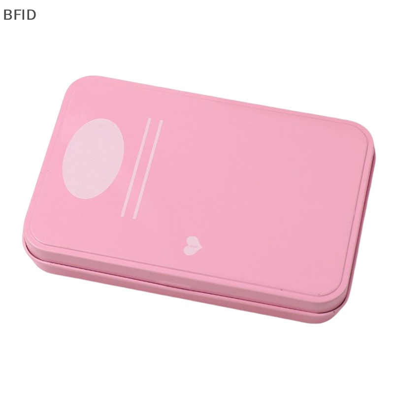 [BFID] Kotak Penyimpanan Logam Pink Kosong Mini Box Tinplate Push Candy Pill Cases Container Organizer Kecil Penyimpanan Alat Tulis Siam Box [ID]