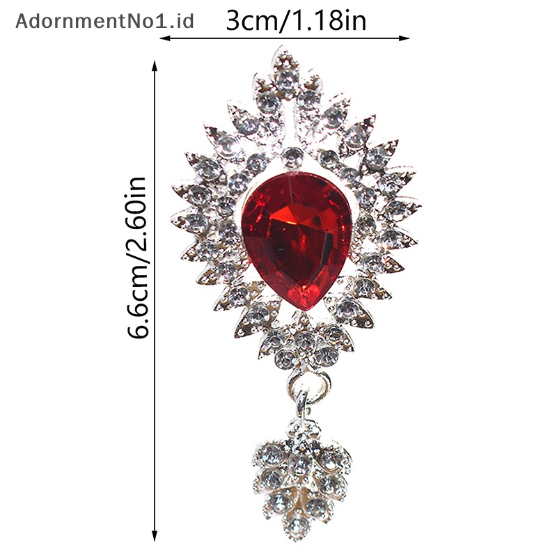 [AdornmentNo1] Kristal tetesan air liontin berlian imitasi bros aksesoris DIY kostum hias anggur gelas Lady bros kotak hadiah berlian imitasi aksesoris