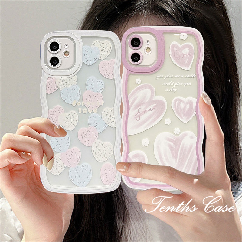 For Samsung S23 S22 S21 S20 Plus S23 S22 S21 S20 Ultra S20 FE S21 FE Note 20Plus Note 20Ultra 3D Wave Edge Love Balloon Phone Case