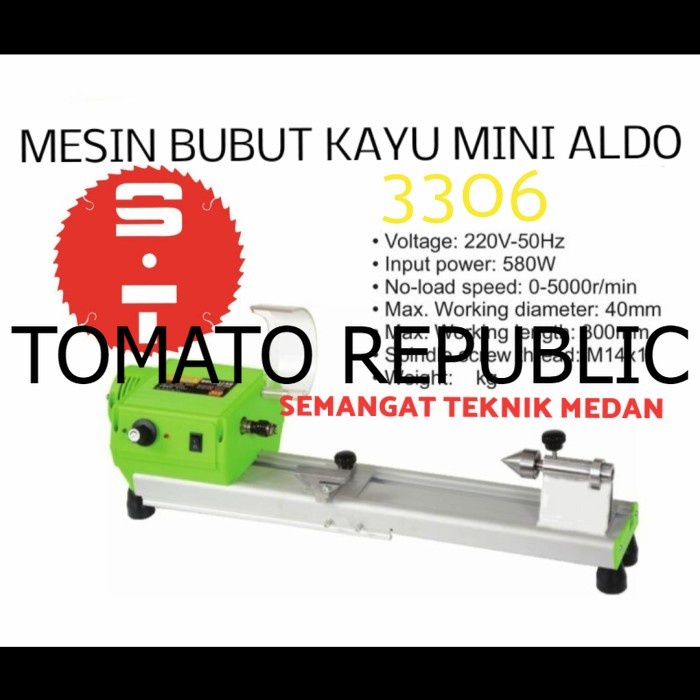 Murah 3306 MESIN BUBUT TUKANG KAYU MINI WOOD LATHE AKRILIK BEADS DIY ALDO GNJ539
