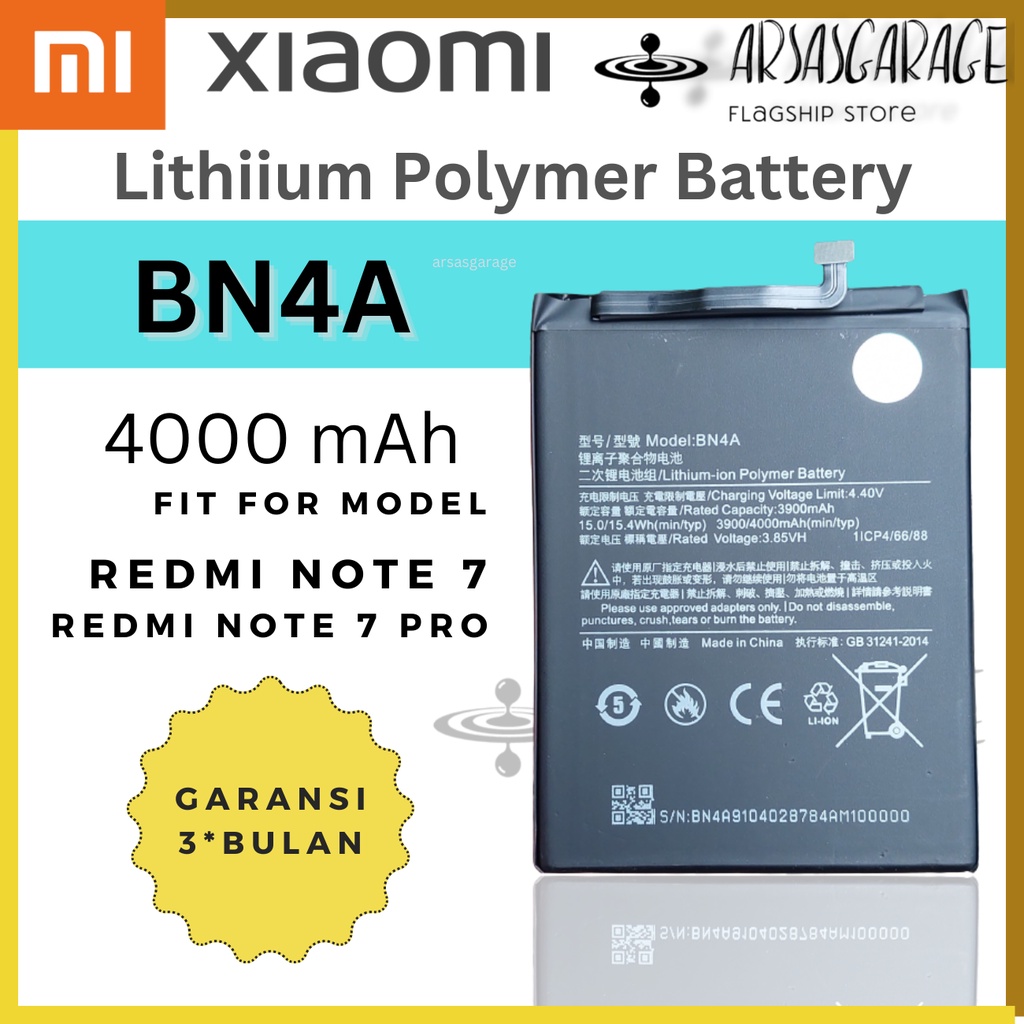 BN4A Baterai Batre Battery BN-4A XIAOMI Redmi Note 7 Pro Dual Power