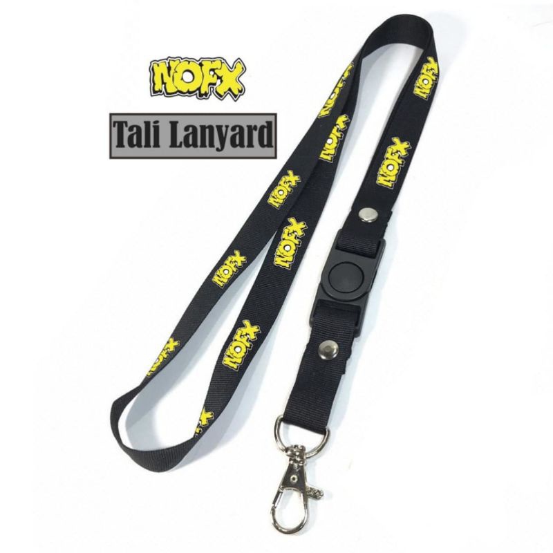 

lanyard NOFX YELLOW lanyard DISTRO gantungan kunci name tag id card kartu nama / tali lanyard gantungan leher fullprint