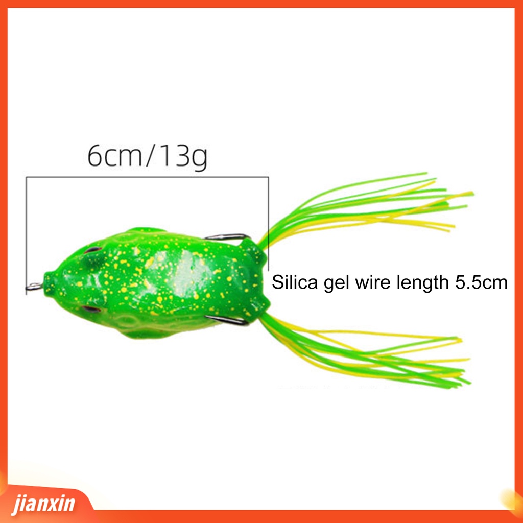 (In Stock) 6cm 13g Lure Frog Umpan Penampilan 3D Kait Ganda Ringan Efektif Mini Frog Lure Fishing Baits Untuk Outdoor