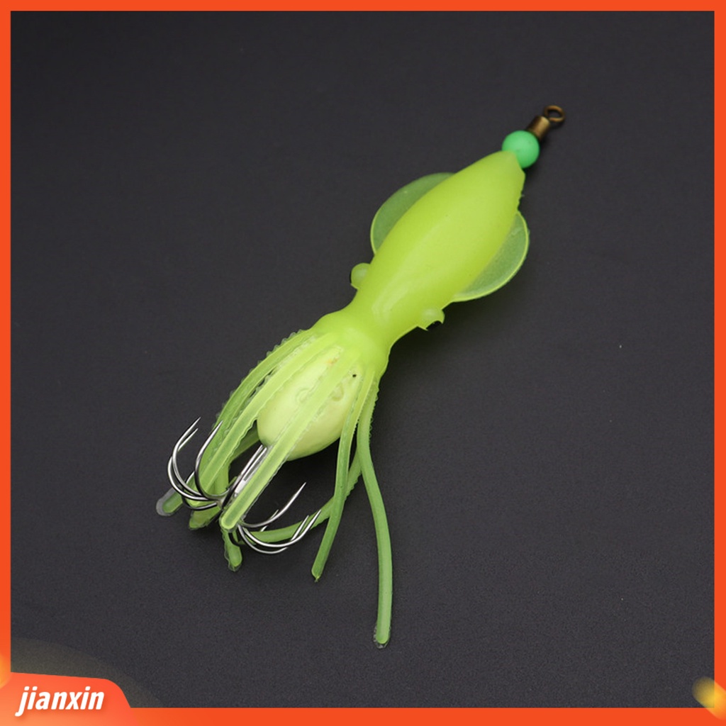 (In Stock) 11cm /66g Umpan Cumi Plastik Delapan Cakar Luminous Tahan Aus Umpan Cumi Untuk Memancing