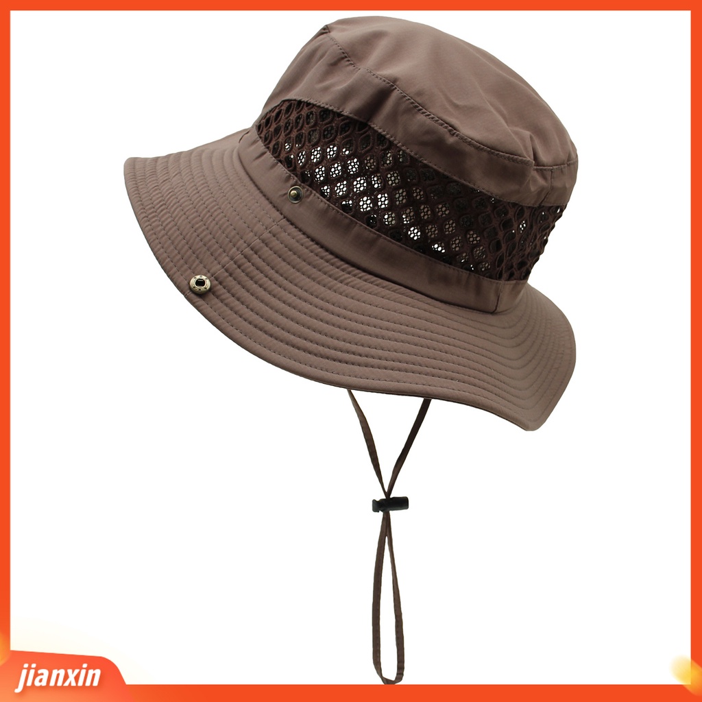 (In Stock) Topi Mancing Lipat Hias Katun Anak Muda Remaja Pinggiran Lebar Safari Hiking Cap Untuk Hiking