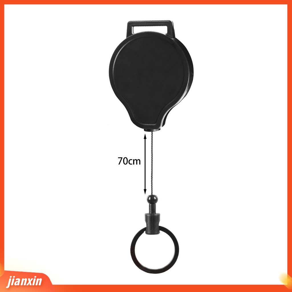 (In Stock) Badge Reel Gantungan Kunci Ditarik 70 cm Tali Nilon 360derajat Klip Yang Dapat Diputar Portabel Anti-Hilang Mini Pancing Alat Pemegang Gantungan Kunci Perlengkapan Luar Ruangan