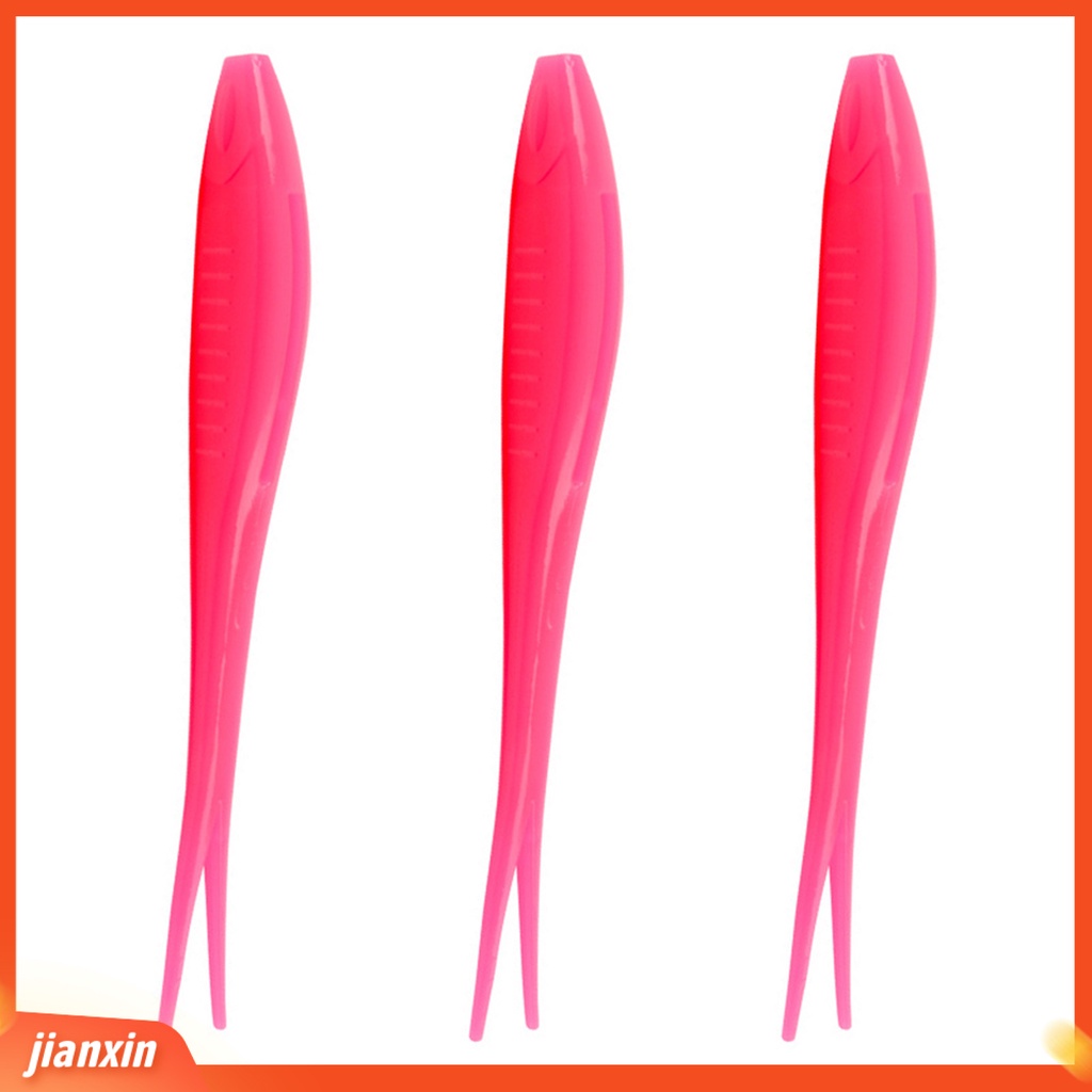 (In Stock) 3Pcs 17cm /16g Soft Lure Elastisitas Tinggi Tahan Gigit Menggoda Simulasi Besar Bercabang Ekor Mengambang Umpan Memancing Aksesoris