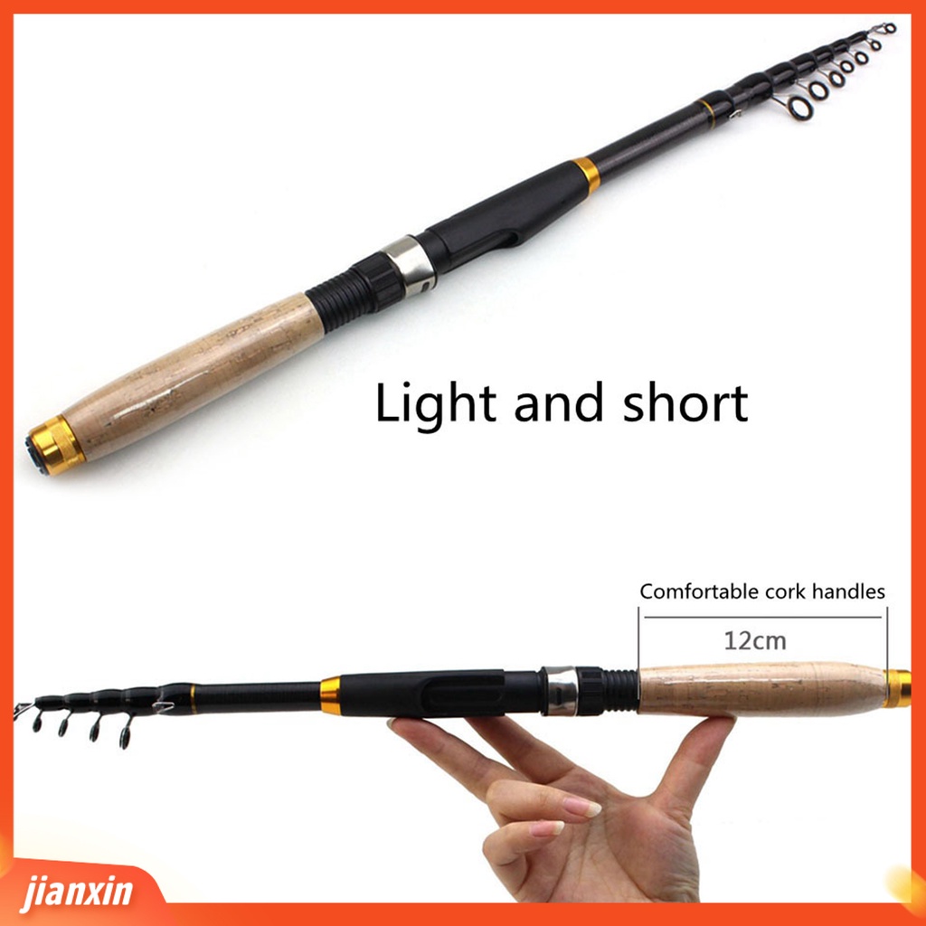 (In Stock) Pancing Pegangan Ergonomis Yang Dapat Ditarik Bantalan Beban Yang Baik Portabel Mudah Dibawa Kekuatan Tinggi Perjalanan Memancing Tiang Telescopic Fishing Rod Perlengkapan Memancing