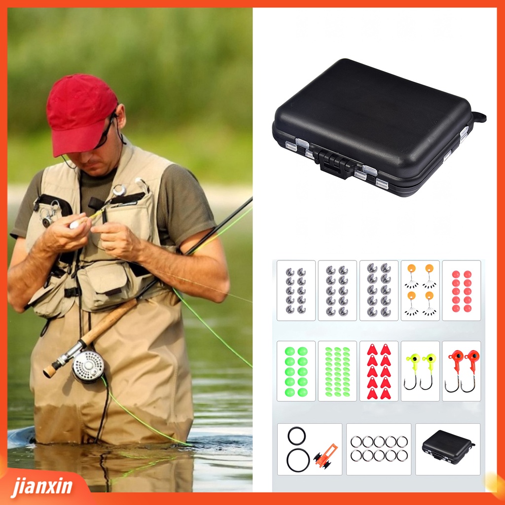 (In Stock) 205Pcs Set Aksesoris Memancing Tahan Air Multifungsi Kait Logam Umpan Jig Putar Fishing Tackle Kit Untuk Angling