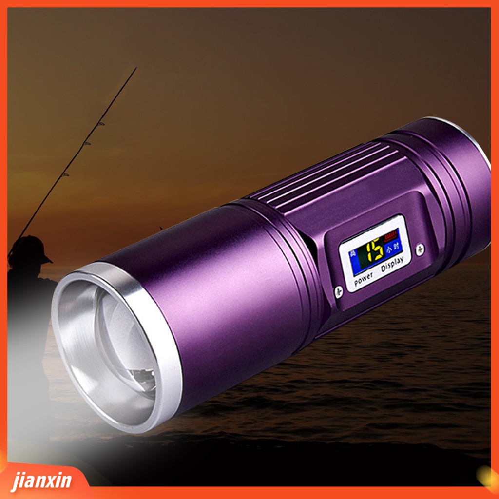 (In Stock) Lampu Pancing Ampuh Tampilan Digital Pengisian USB Lampu Camping Portable Untuk Pecinta Memancing