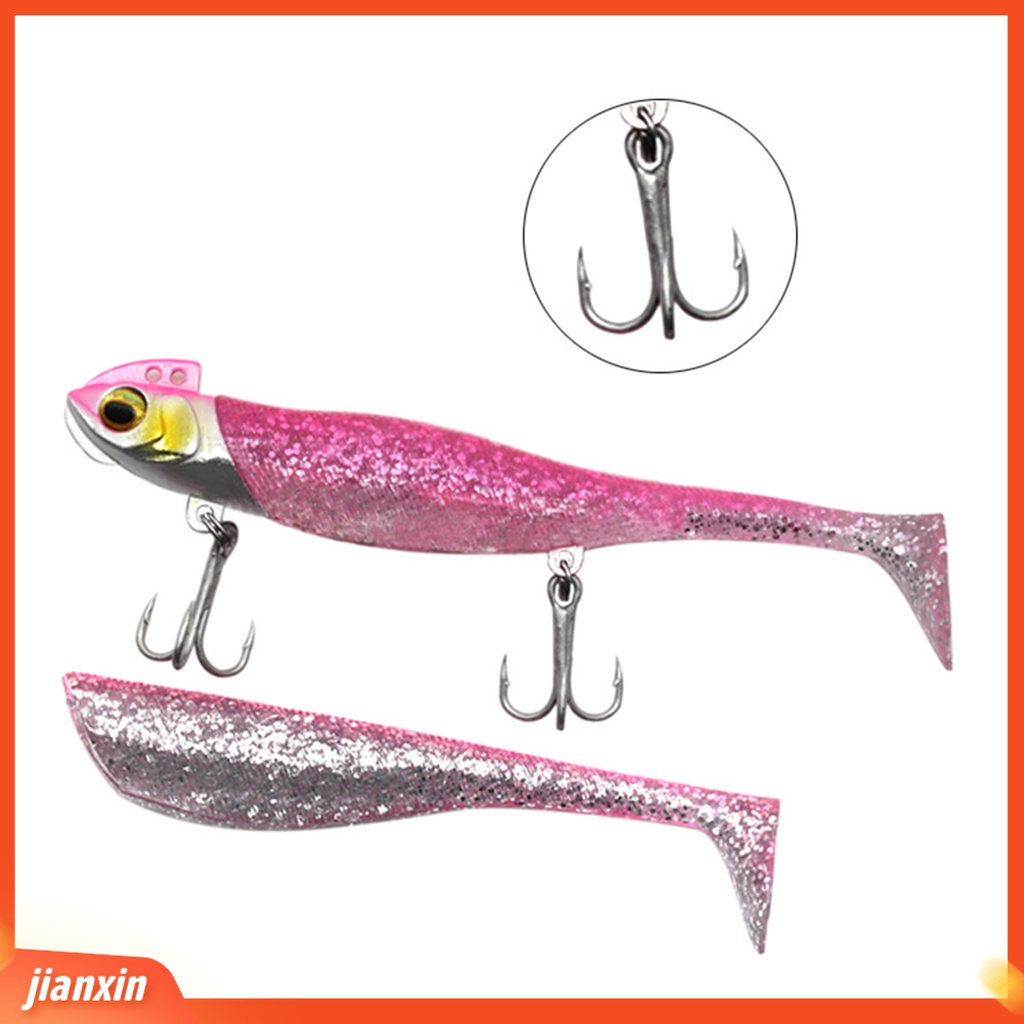 (Stok Tersedia) Set Umpan Bionik Ikan Simulasi Kreatif Dengan 2kait Tiga Memancing