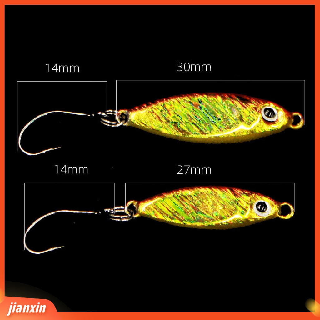 (In Stock) 2.7cm/3cm Umpan Palsu Dengan Kait Tajam Tunggal Umpan Buatan Bionic Fishing Tackle