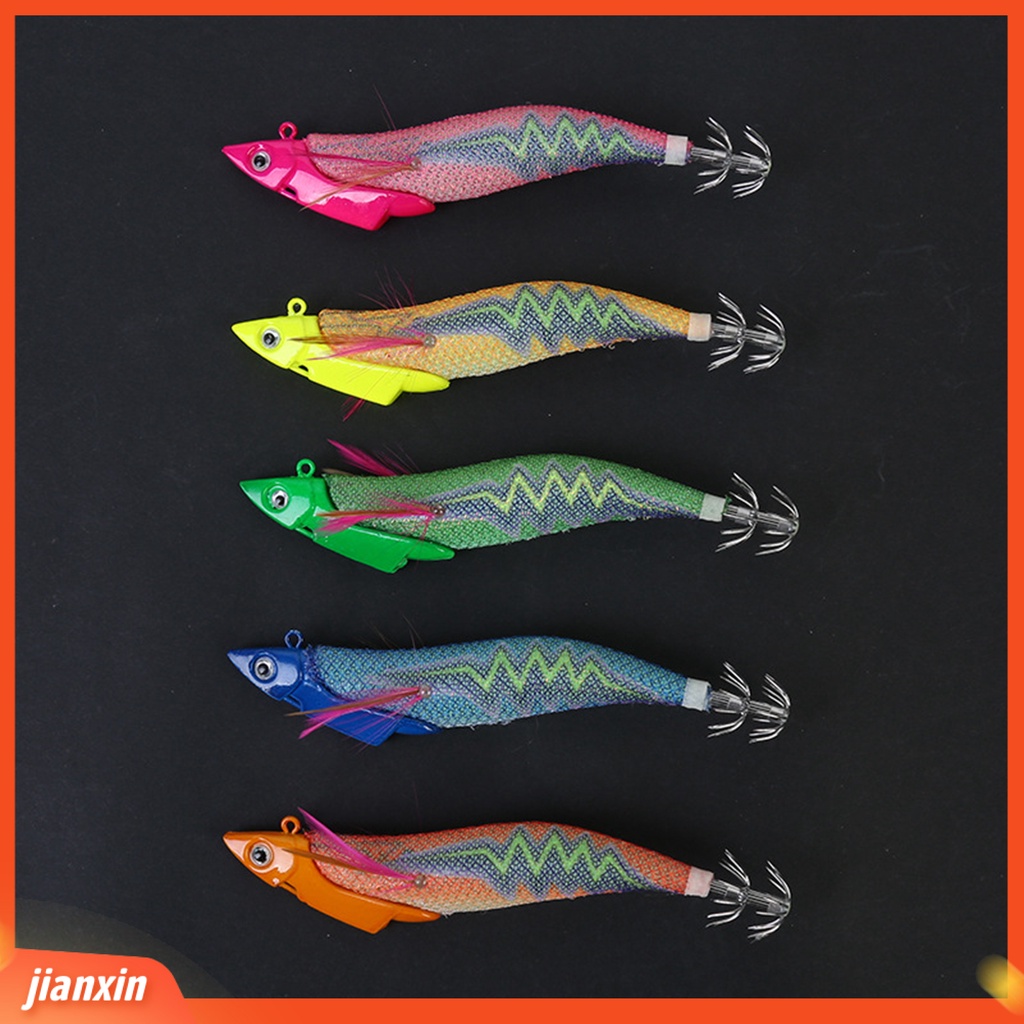 (In Stock) Umpan Pancing Gurita Luminous Plastic Ultra-Sharp Egi Hard Squid Jigs Untuk Memancing