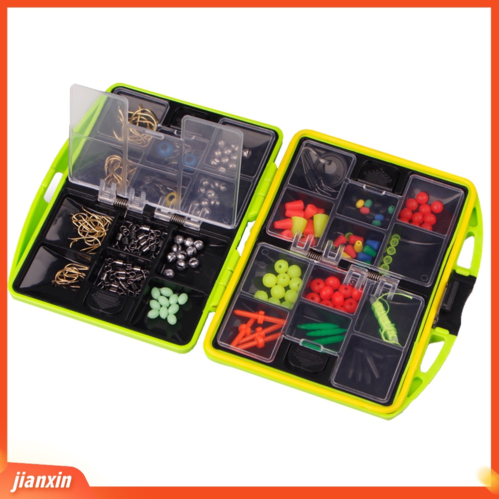 (In Stock) Fishing Tackle Swivels Jig Hook Sinker Manik-Manik Mengambang Klip Memimpin Aksesoris Kotak