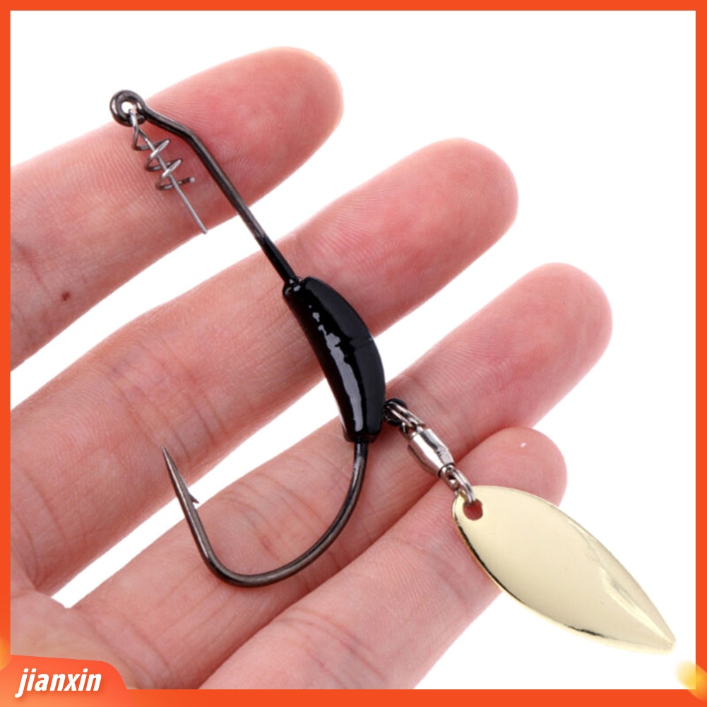 (In Stock) Payet Besi Engkol Pancing Soft Worm Hook Fish Tackle Aksesori Dengan Berat Timah