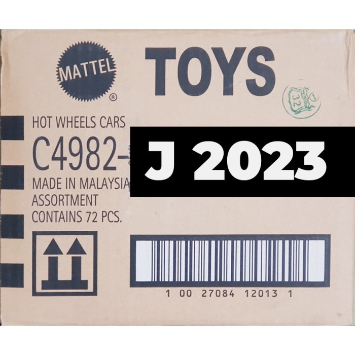 Hot Wheels Reguler Dus Grosir Kartonan Lot J 2023 Segel SNI 72 pcs