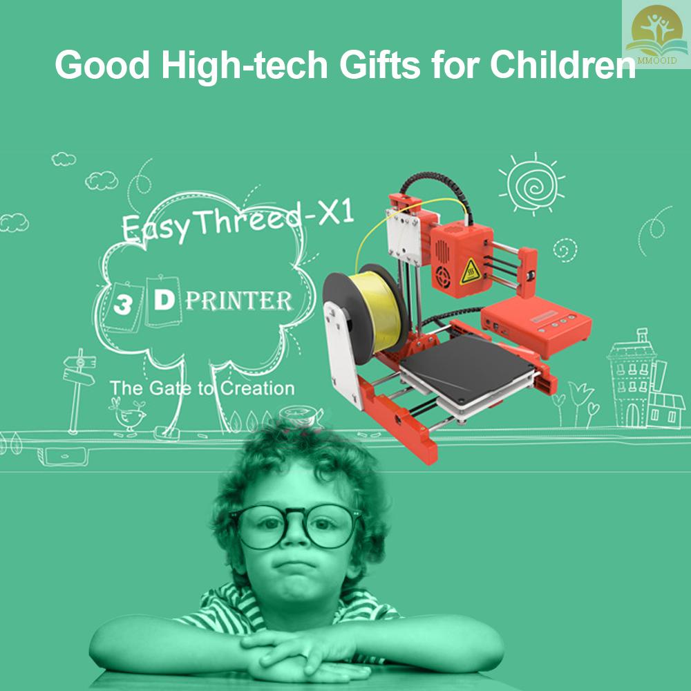 In Stock EasyThreed Mini Desktop Anak 3D Printer 100*100*100mm Cetak Ukuran Presisi Tinggi Pencetakan Bisu Dengan Kartu TF PLA Sample Filament Untuk Anak-Anak Pemula Edukasi Kreativitas