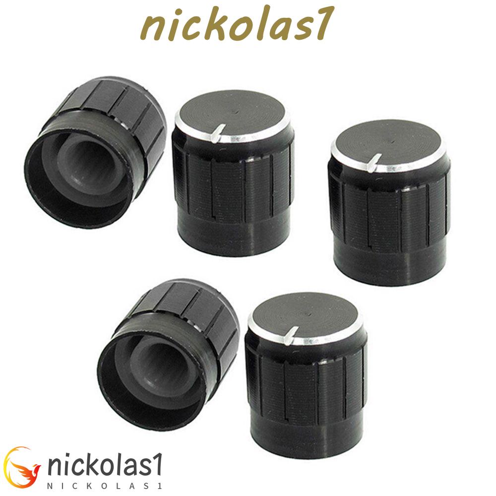NICKOLAS1 Rotary Switch Kontrol Volume Hitam Bahan Aluminium Alloy Praktis