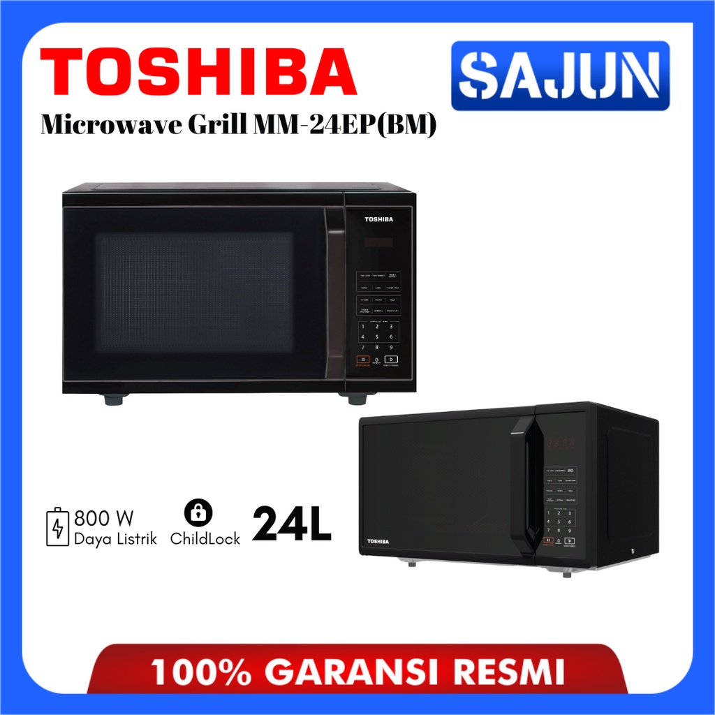 Toshiba Microwave Grill MM-EG24P(BM) 800 Watt 24 Liter