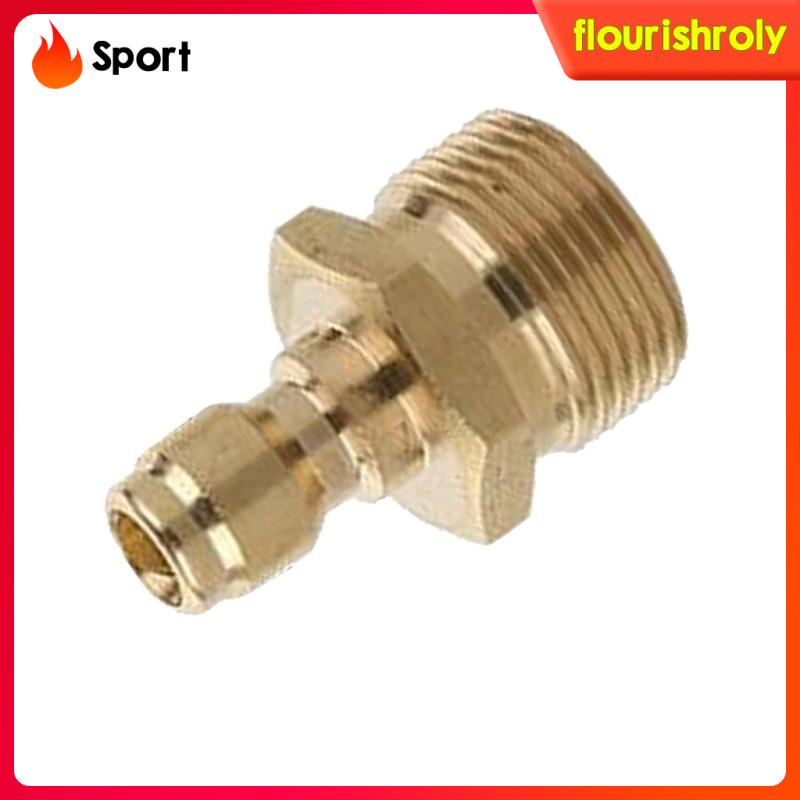 [Flourish] 2pcs Kuningan Pressure Washer Garden Hose Nozzle Sambung Quick Coupler M22 Male &amp; 4cm