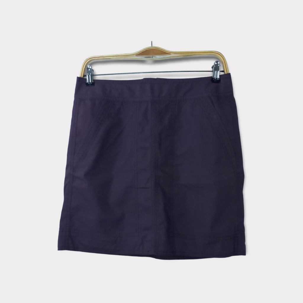 Loft - Rok Pendek Warna Merah Maroon