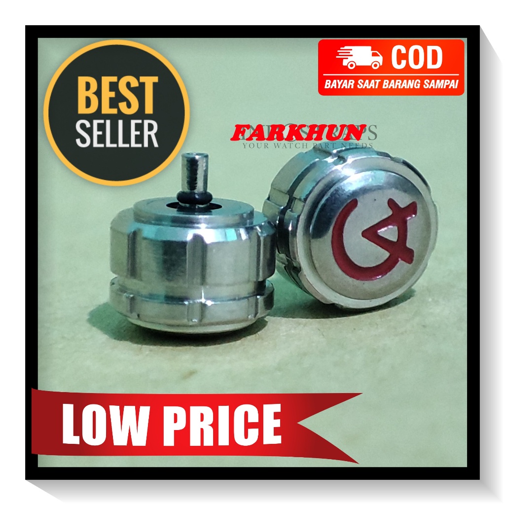 TERBAIK KNOP CROWN JAM TANGAN ALEXANDRE CHRISTIE 7.9 x 5.8 MM SEAL WATERPROOF SILVER PUTARAN ANTI AI