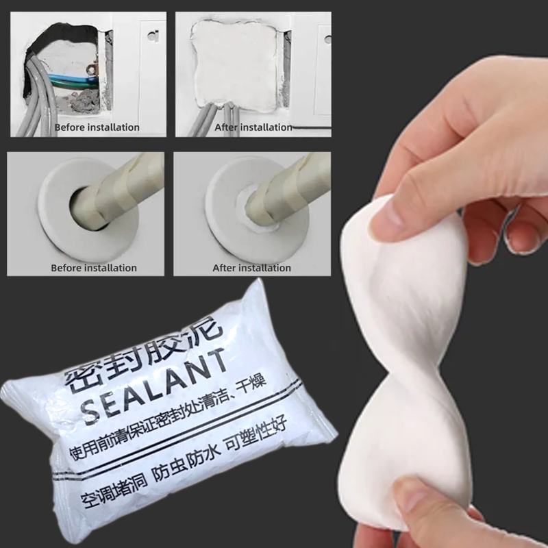 Sealant Penambal Lubang Dinding Celah Saluran Pipa AC Dempul Tahan Air