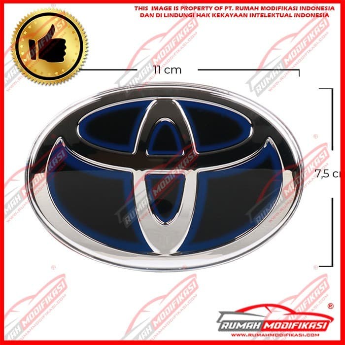 EMBLEM - LOGO - TOYOTA 86 2012-2020 - HYBRID BLUE - DEPAN
