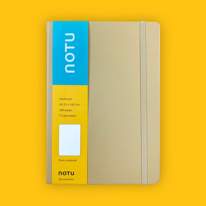 

✨BISA COD✨ -Notebook A5 Hardcover - Sand - Buku Agenda / Planner / Journal - Plain