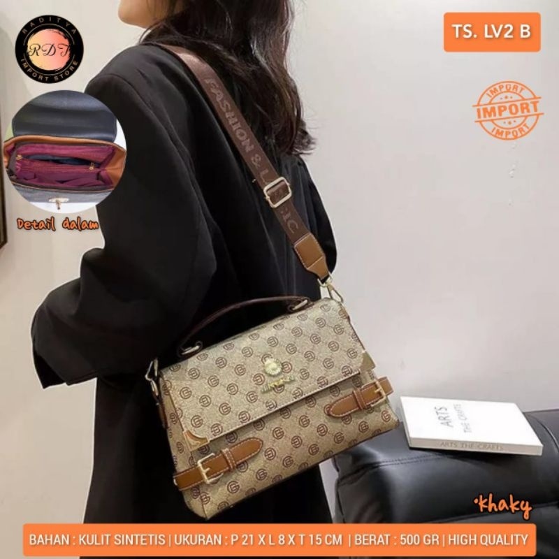 TAS SELEMPANG WANITA LV2B IMPORT BY ORI RDT Real pict 100%
