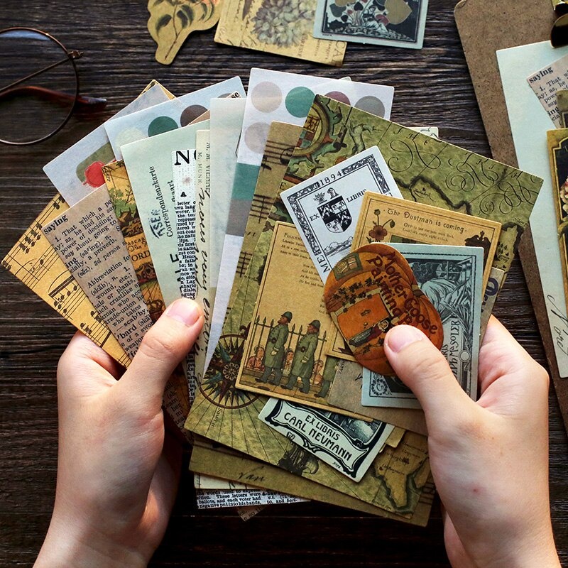 

40 Lembar Journaling Kit / Deco Paper Dekorasi Hiasan Scrapbook DIY Bujo Renaissance 3