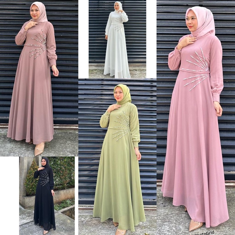 Gamis ceruty payet / Gamis ceruty mewah / Gamis ceruty terbaru