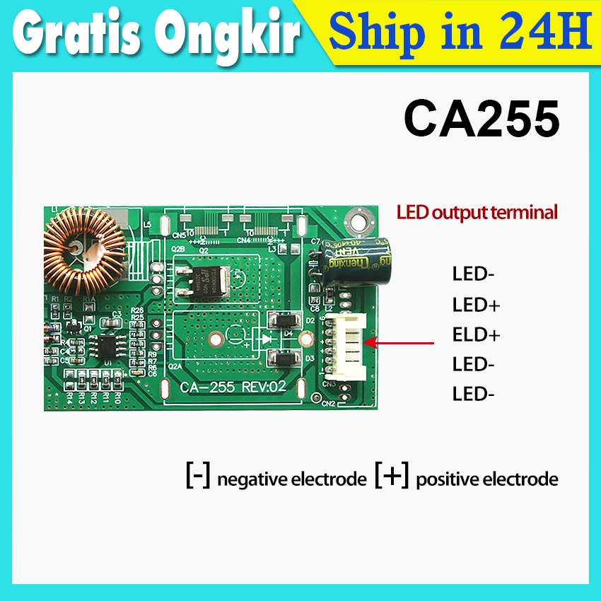 INVERTER BACKLIGHT CA-255 UNIVERSAL DRIVER TV LED CA 255 INVERTER MULTI LAMPU LED CA255 10IN - 42IN