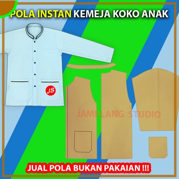 Pola Instan Baju Atasan  Koko Anak | Aneka Pola