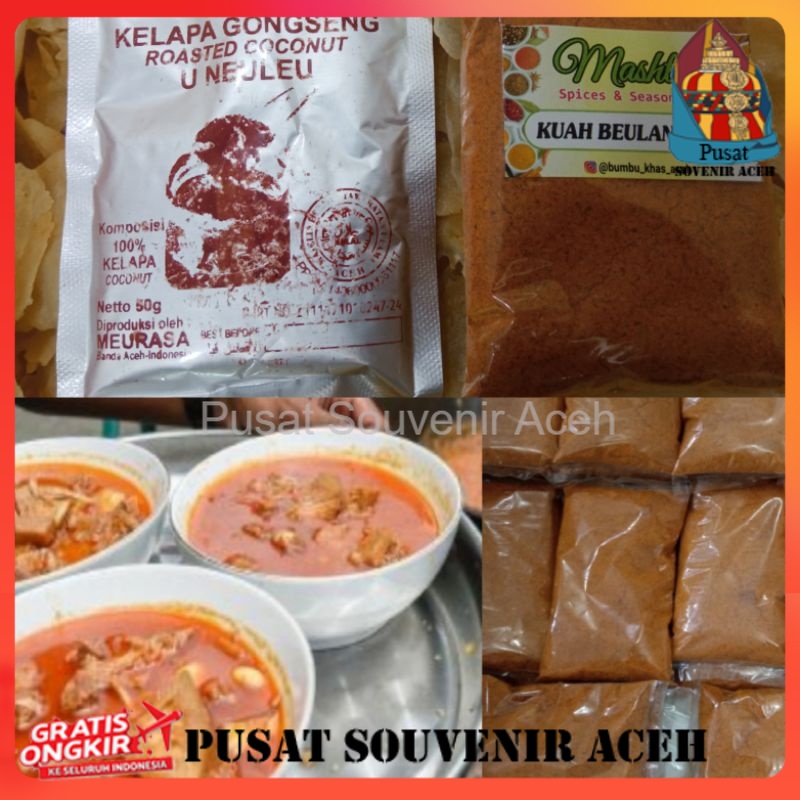 

Bumbu Kering Kuah Beulangong + Kelapa gongseng | Takaran 1/2 kg daging