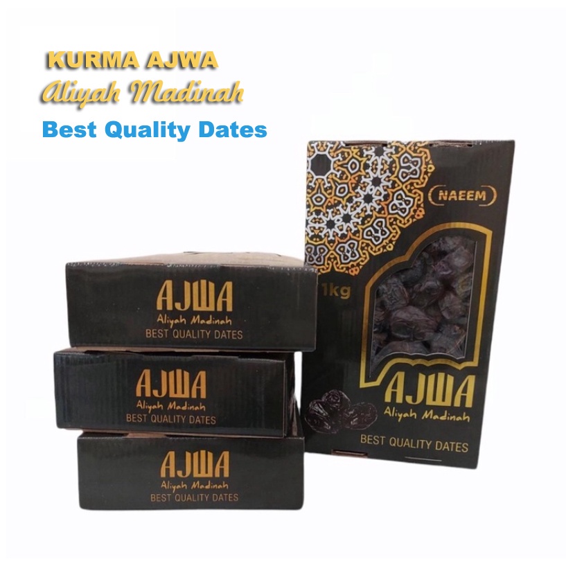 

Kurma Nabi AJWA Aliyah Madinah Premium | Box | 1 Kg | 1000gr