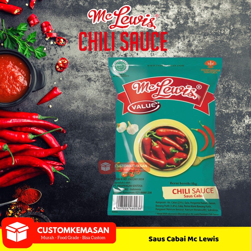 

Mc Lewis Saus Cabai 1kg / Saus Cabai 1kg / Mc Lewis Chili Sauce