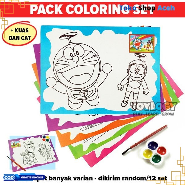 

{S.A} KERTAS MELUKIS ANAK Free Cat Air dan Kuas