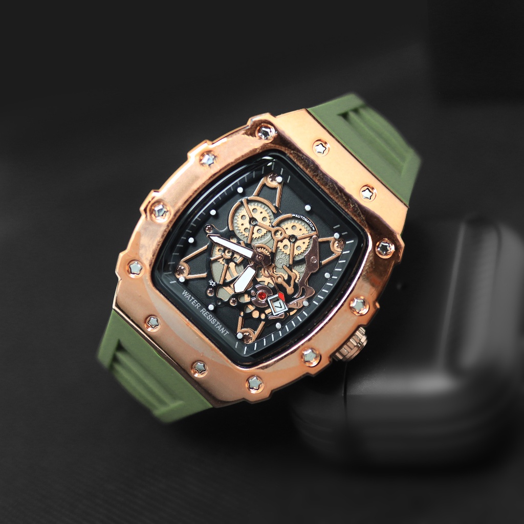 GROSIR Jam Tangan Pria RM Sport Strap Rubber Anti Air