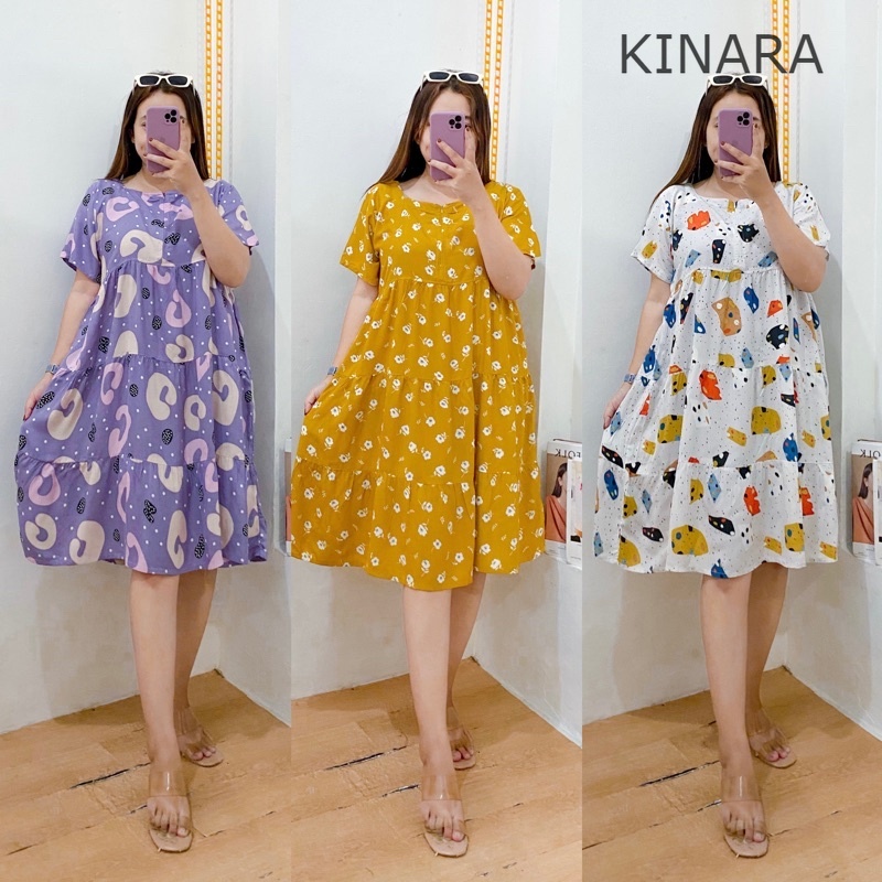 YUKI DRESS MOTIF/ DASTER RUFFLE SUSUN/DASTER SUSUN RAYON/DASTER LAYER RAYON