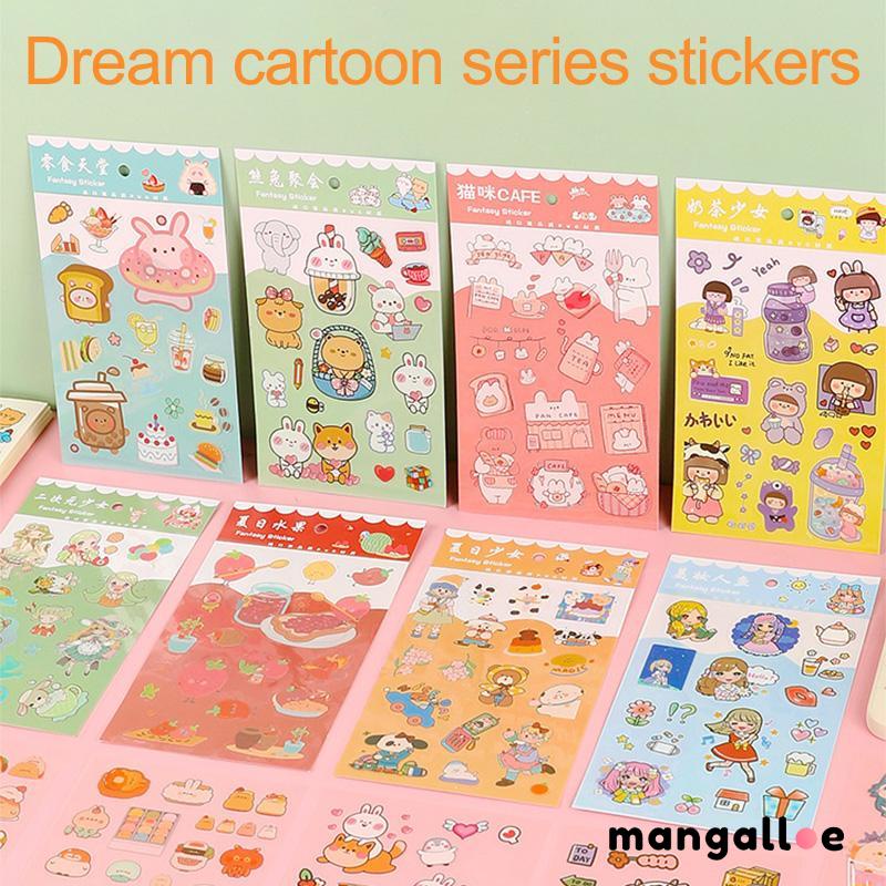 

Seri Kartun Fantasi Buku Tempel Stiker Tahan Air PVC Insulated Water Cup DIY Stiker Kecil -MG